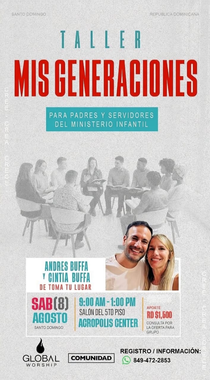Taller Mis Generaciones - Para padres y servidores del ministerio infantil